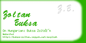 zoltan buksa business card